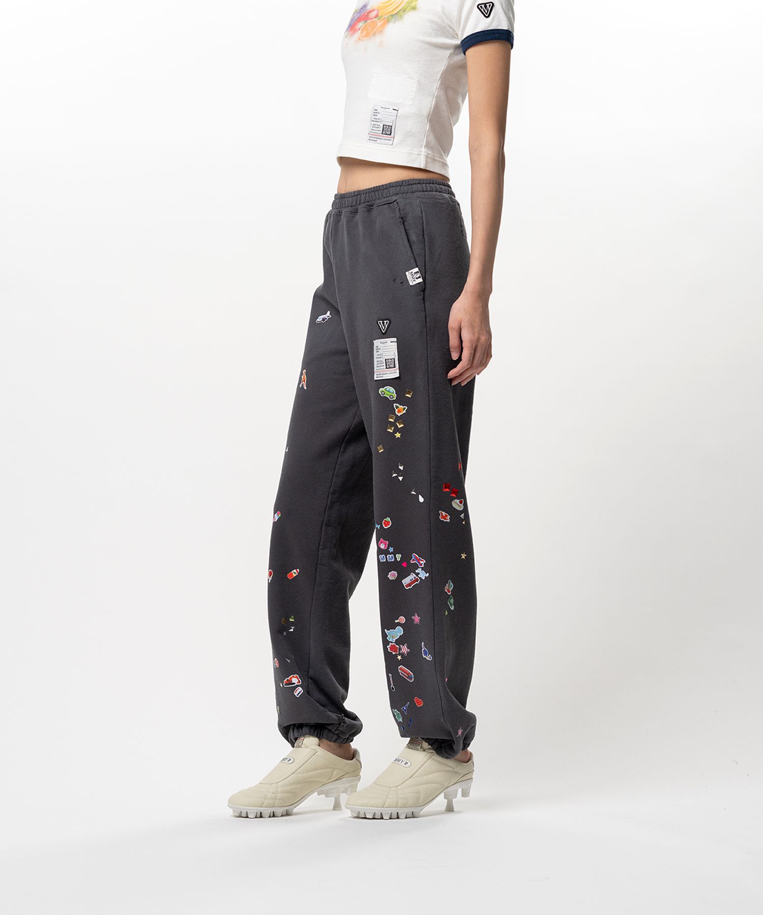 Kids Sticker Printed Sweat Pants