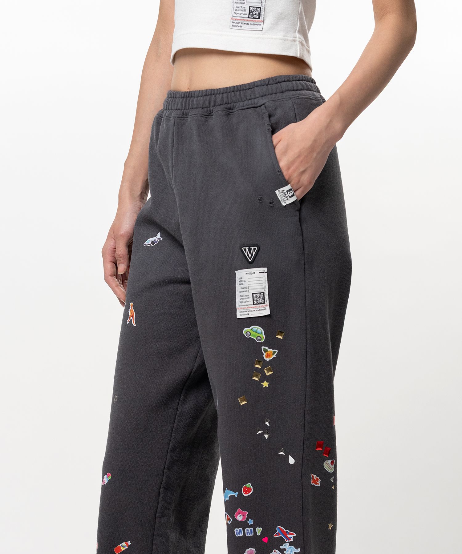 Kids Sticker Printed Sweat Pants