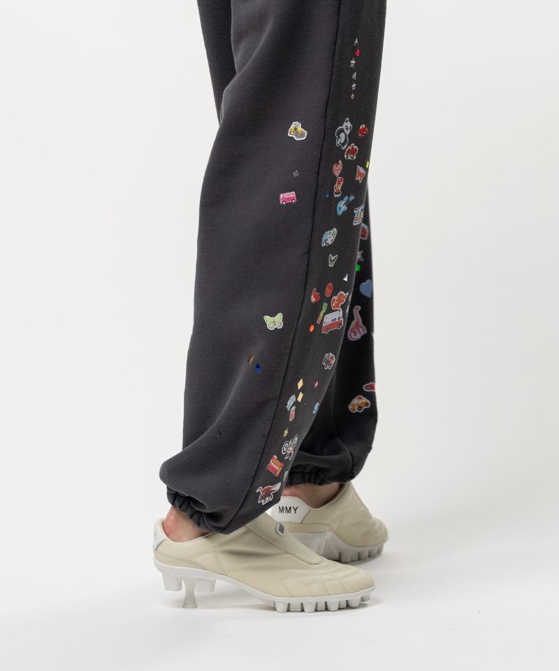 Kids Sticker Printed Sweat Pants