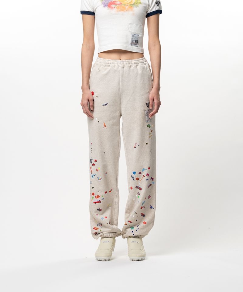 Kids Sticker Printed Sweat Pants