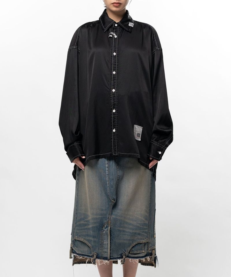 【EXCLUSIVE】Vintage Like Satin Shirt