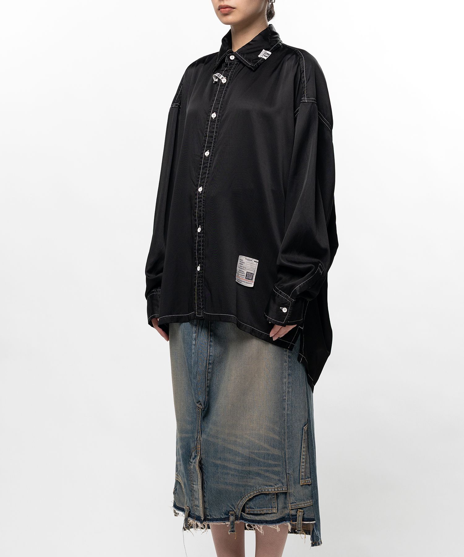 【EXCLUSIVE】Vintage Like Satin Shirt