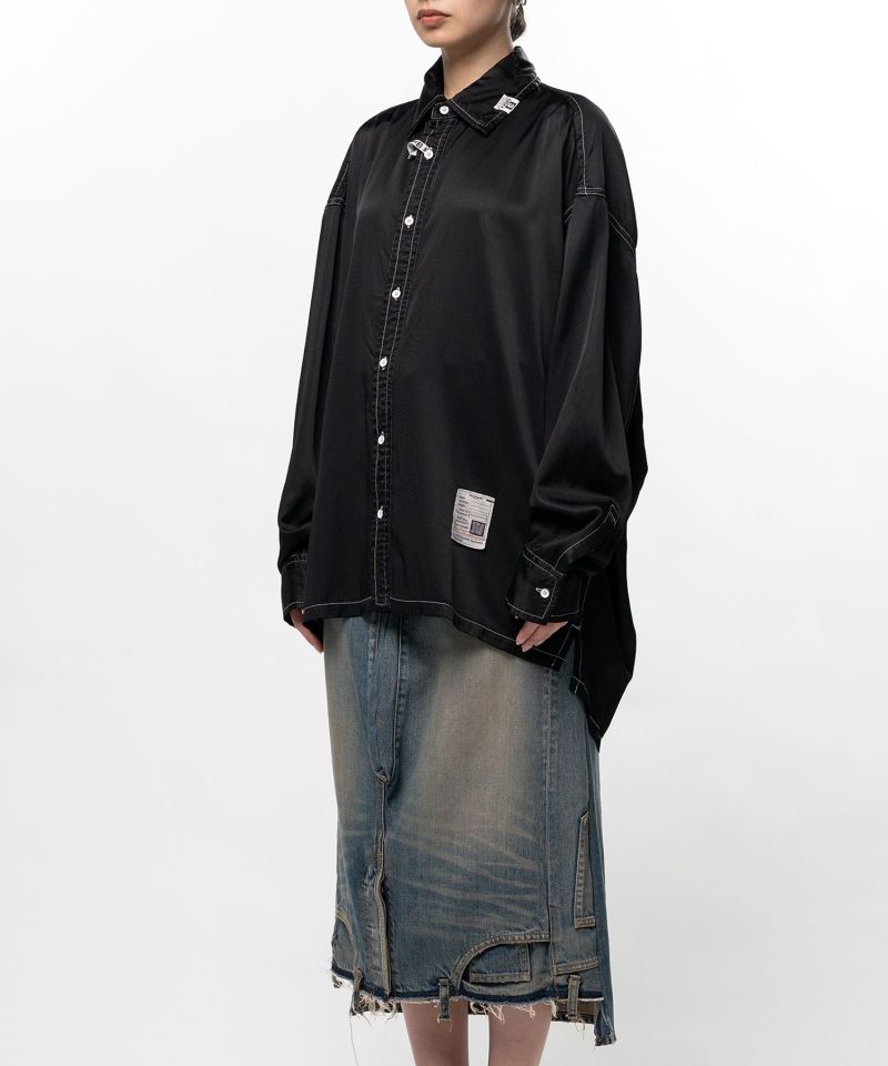 【EXCLUSIVE】Vintage Like Satin Shirt