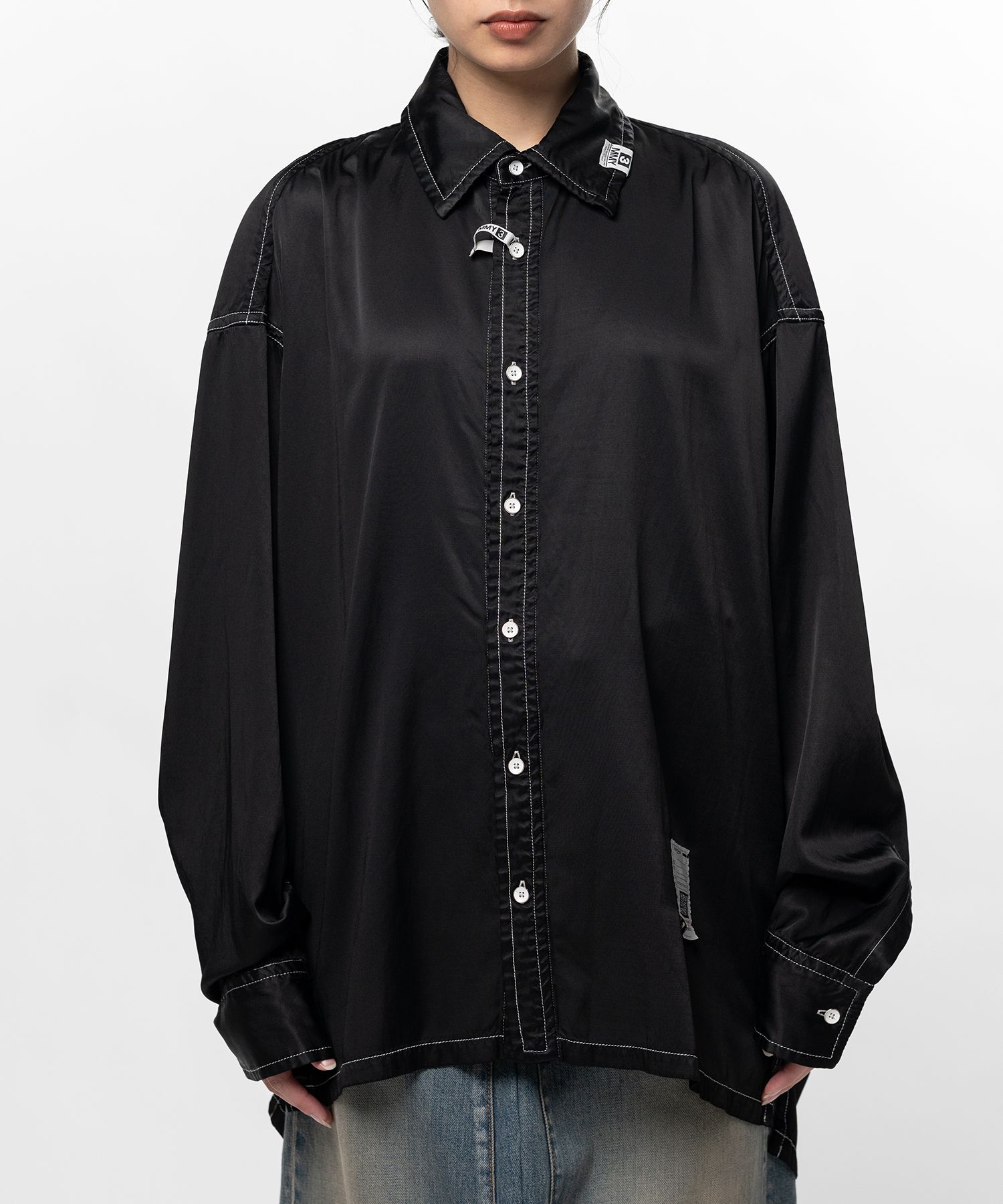 【EXCLUSIVE】Vintage Like Satin Shirt