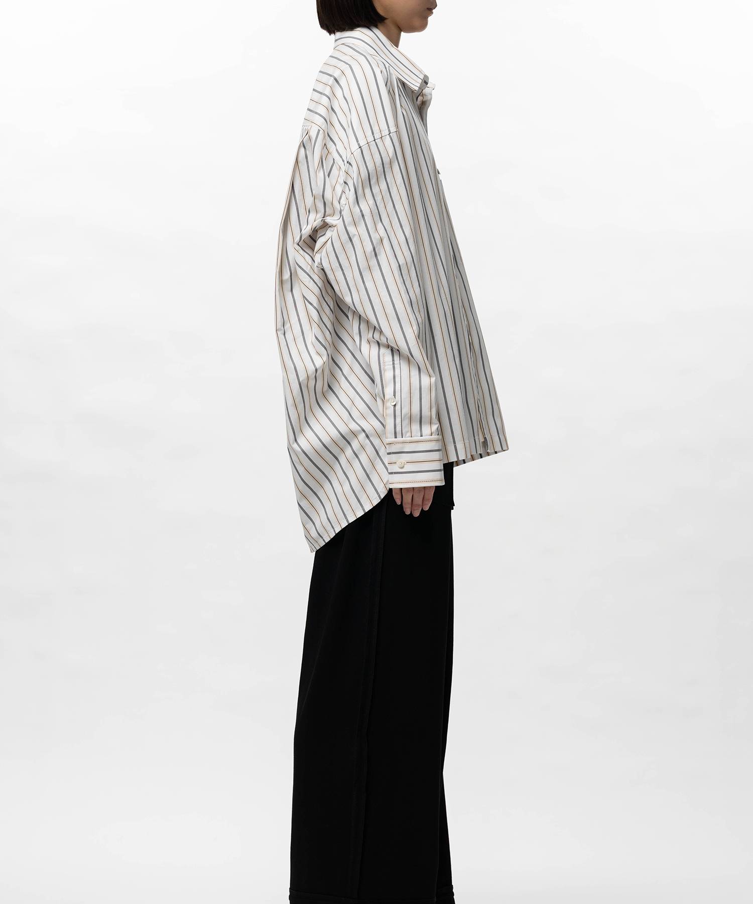 Leon Embroidery Stripe Shirt
