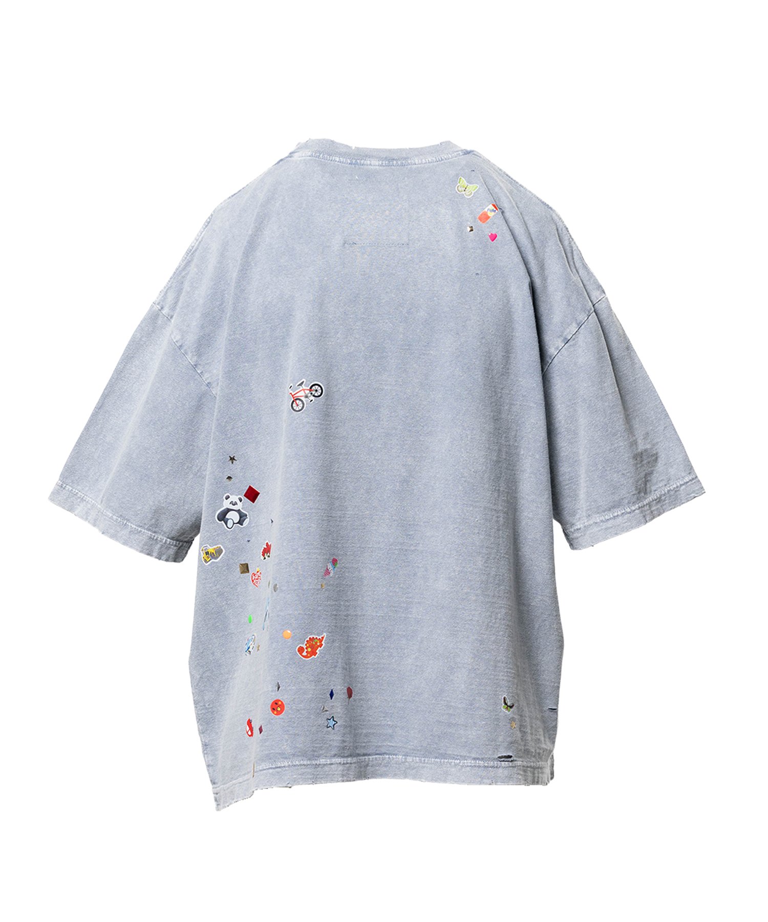 Kids Sticker Print Bleached T-shirt