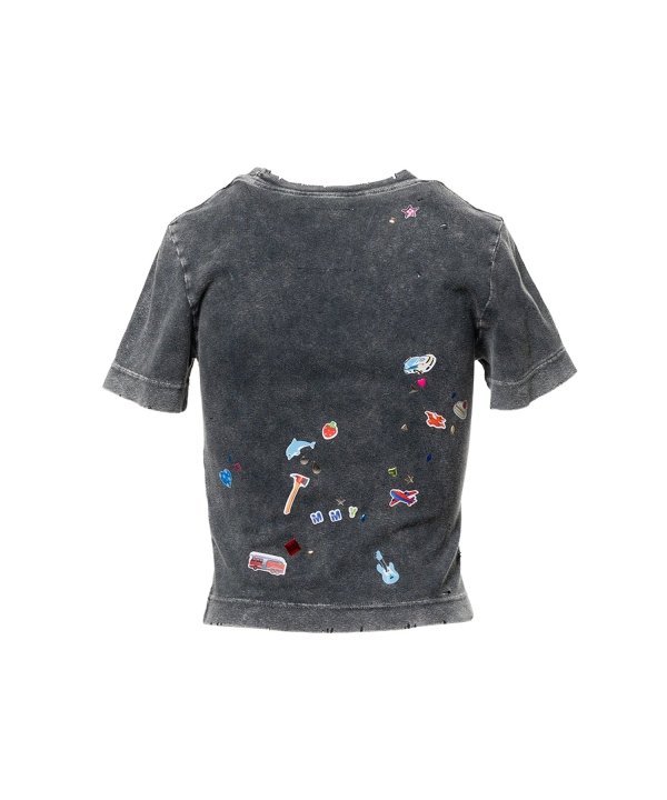 Kids Sticker Print Bleached Mini T-shirt