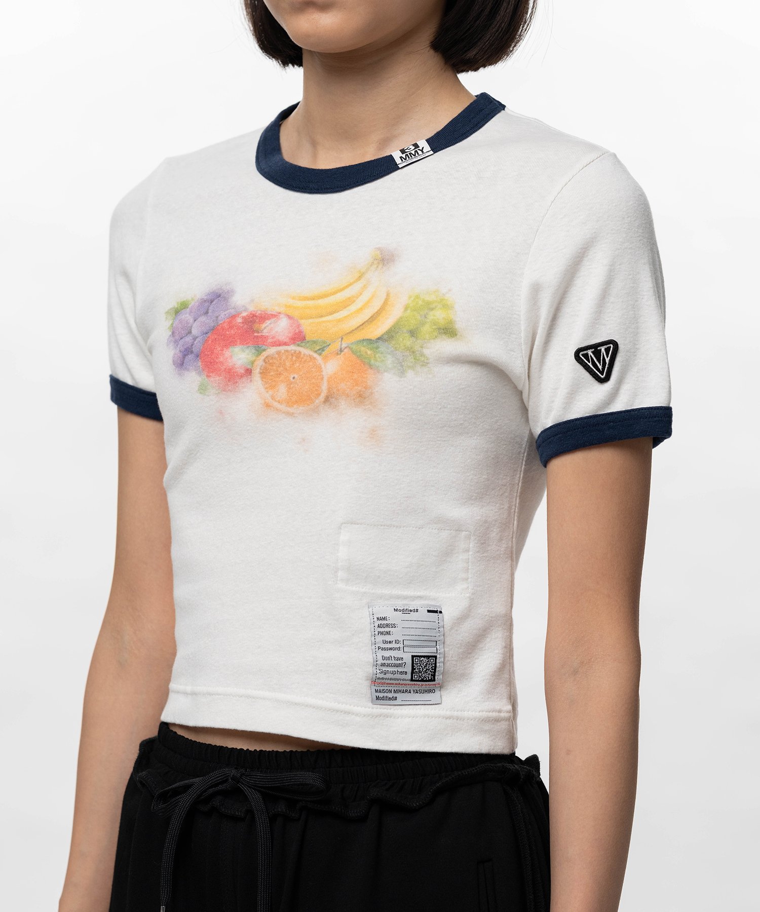 Fruit Printed Ringer Mini T-shirt