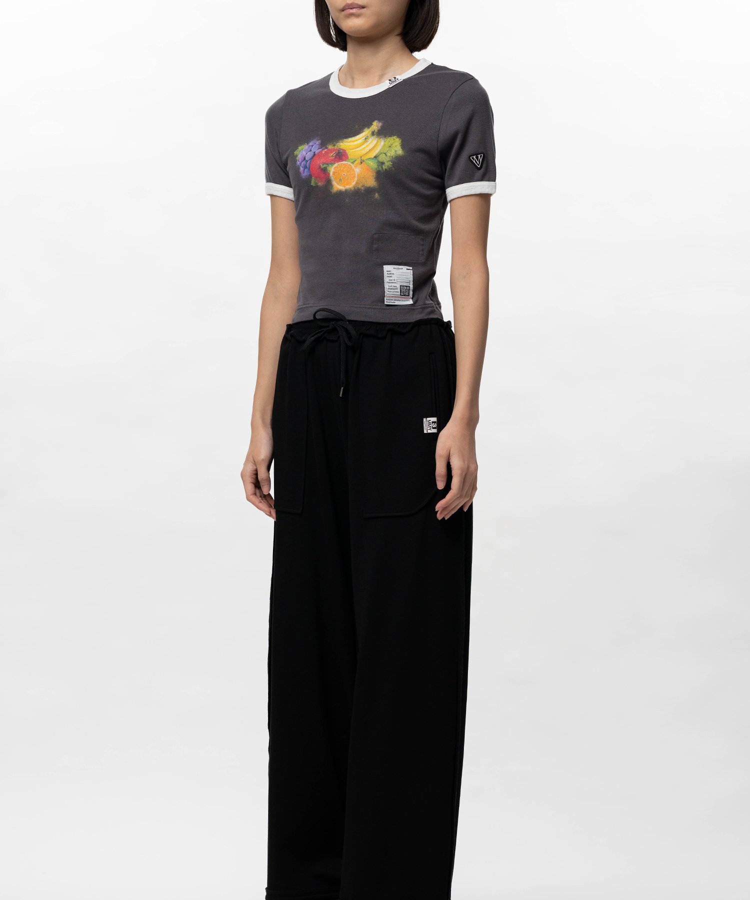 Fruit Printed Ringer Mini T-shirt