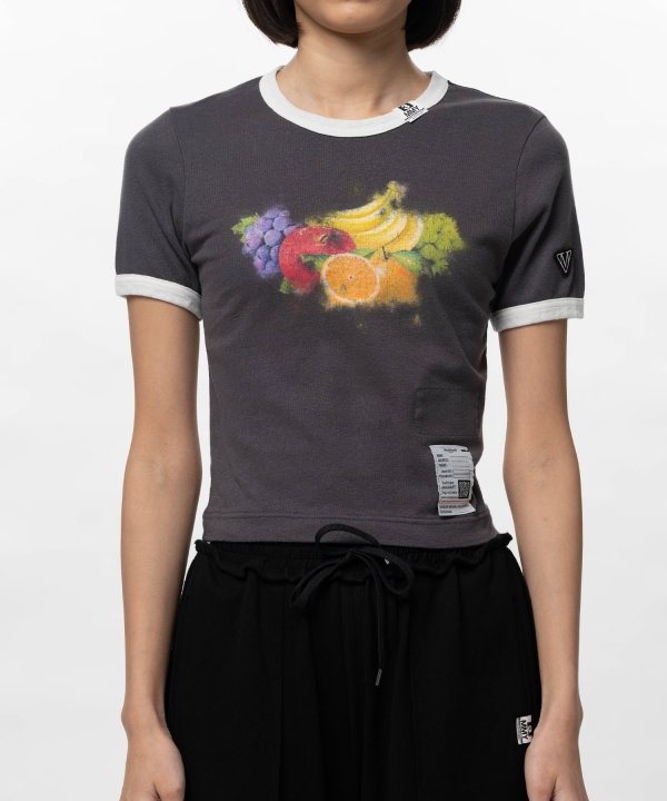 Fruit Printed Ringer Mini T-shirt