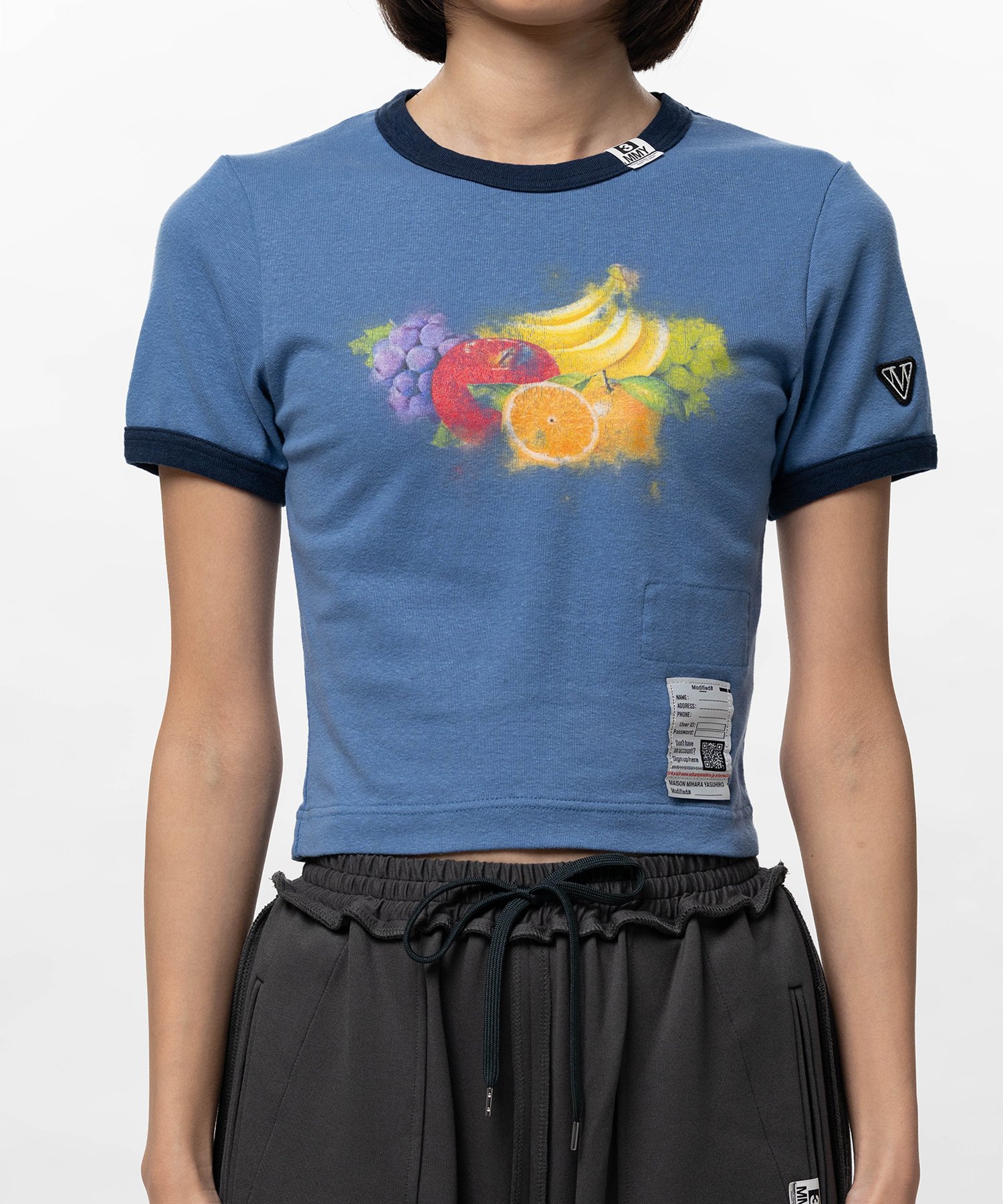 Fruit Printed Ringer Mini T-shirt
