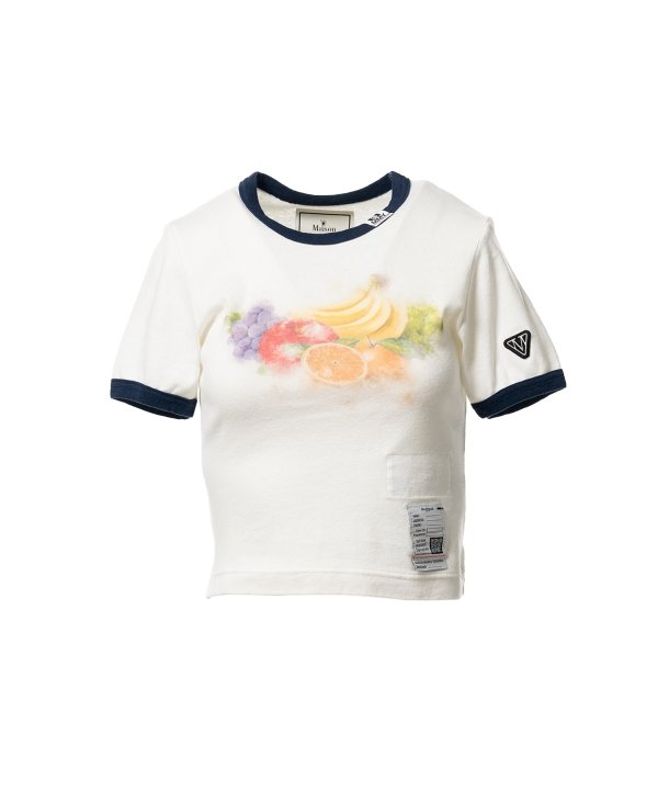 Fruit Printed Ringer Mini T-shirt