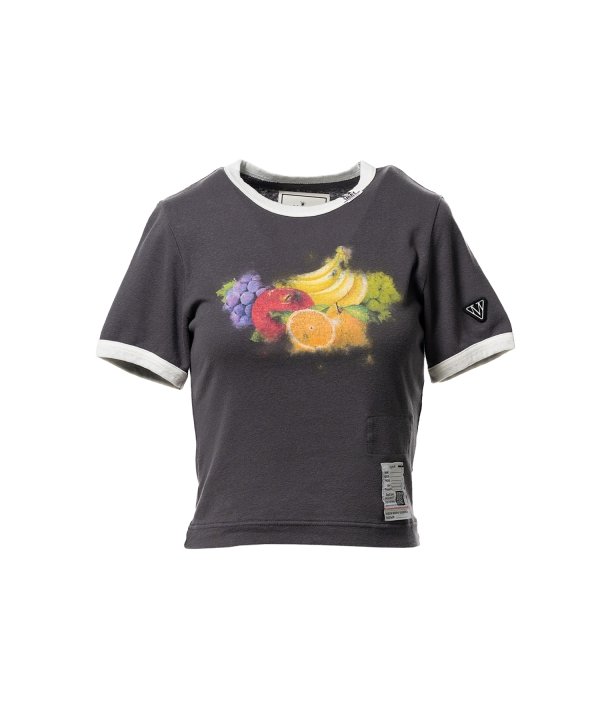 Fruit Printed Ringer Mini T-shirt