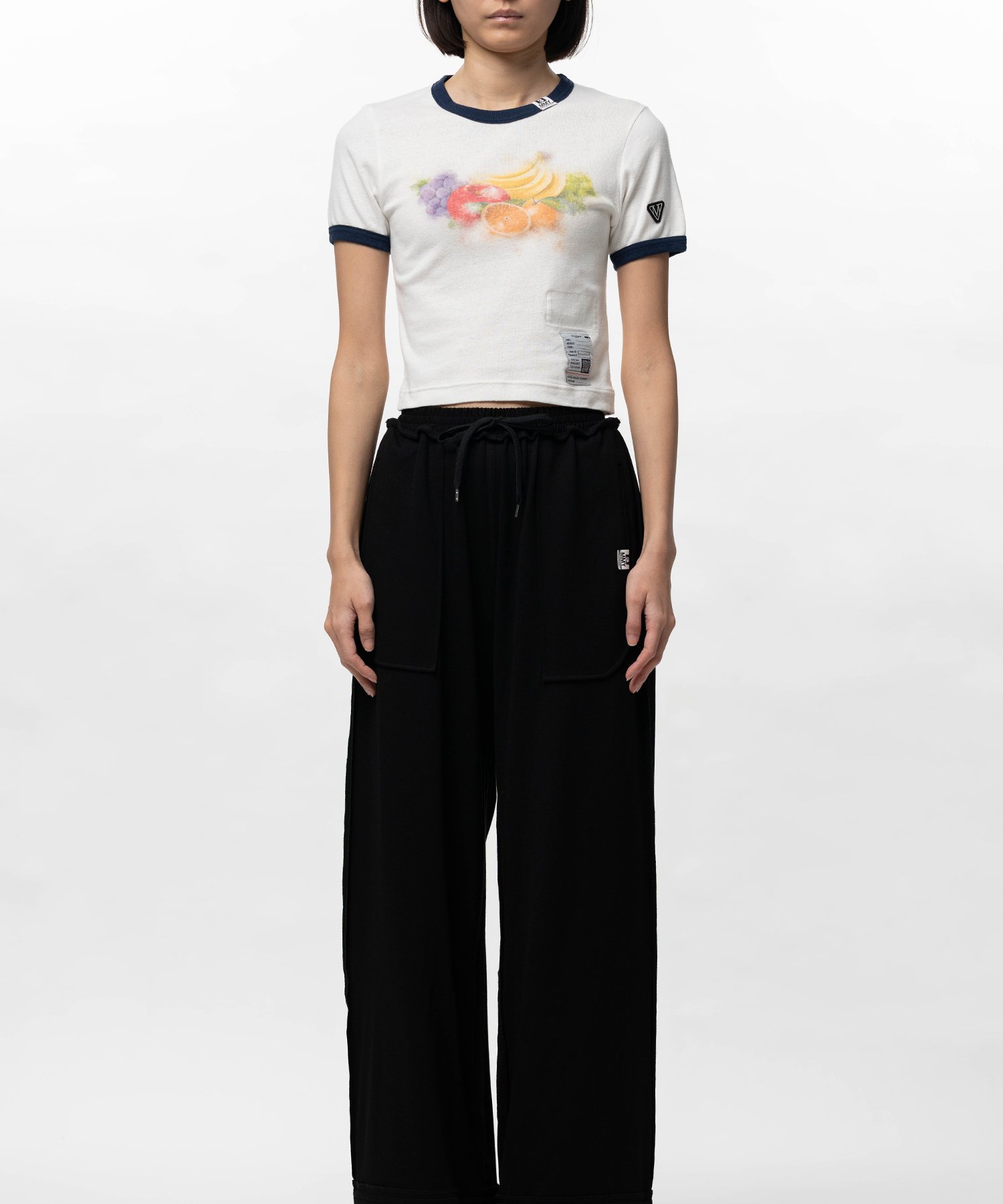 Fruit Printed Ringer Mini T-shirt