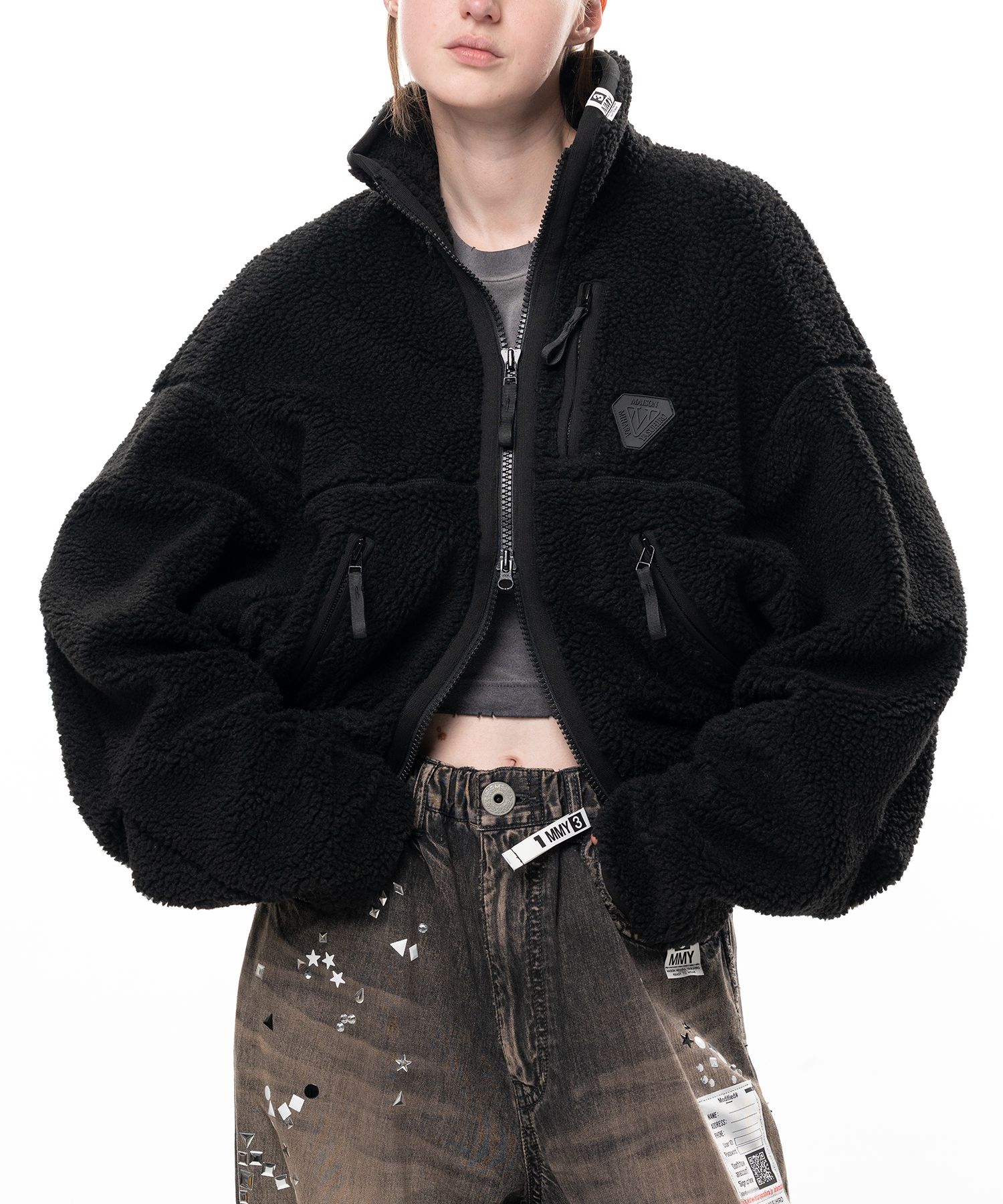 Cropped Boa Jacket