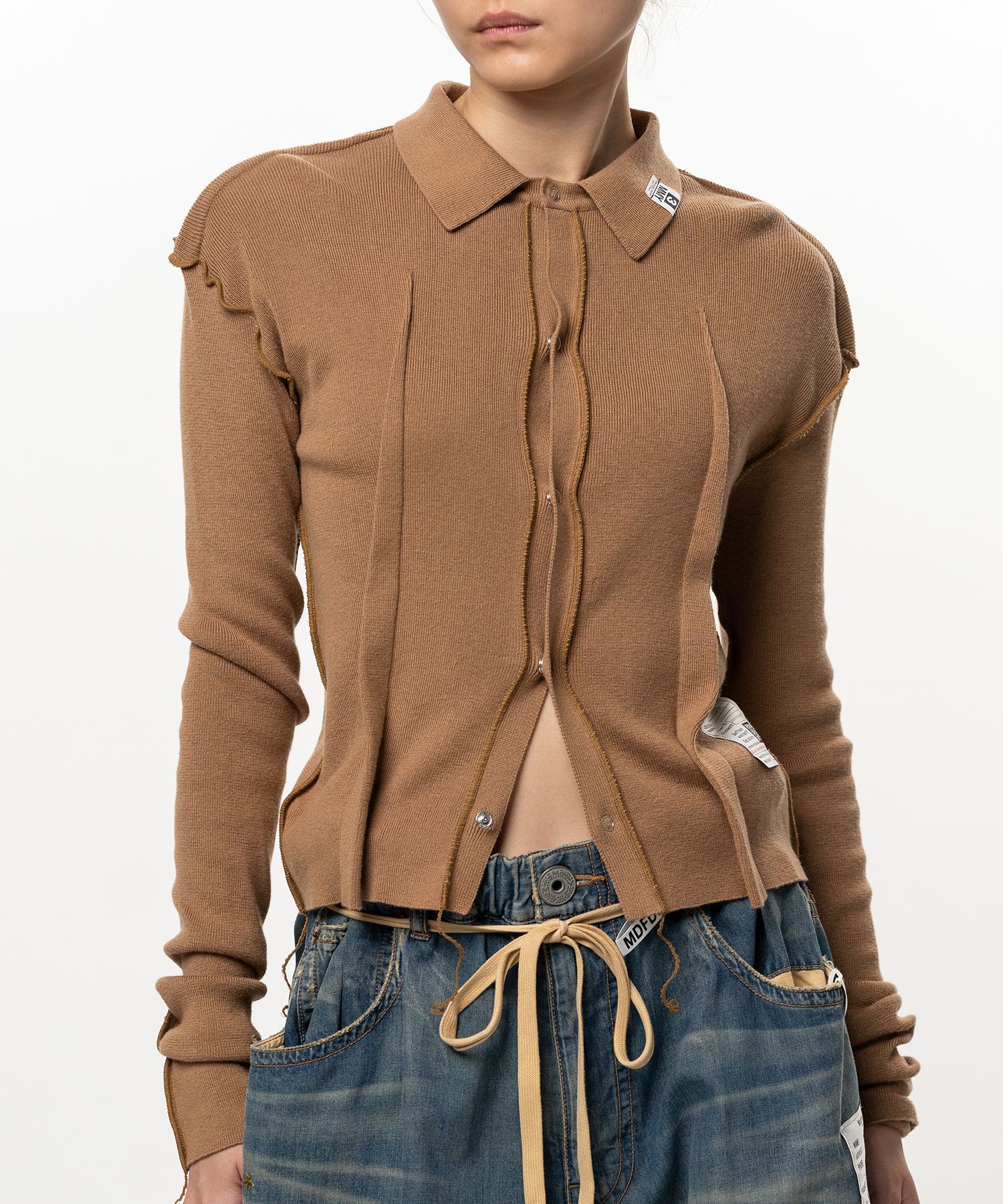 Inside-Out Knit Cardigan