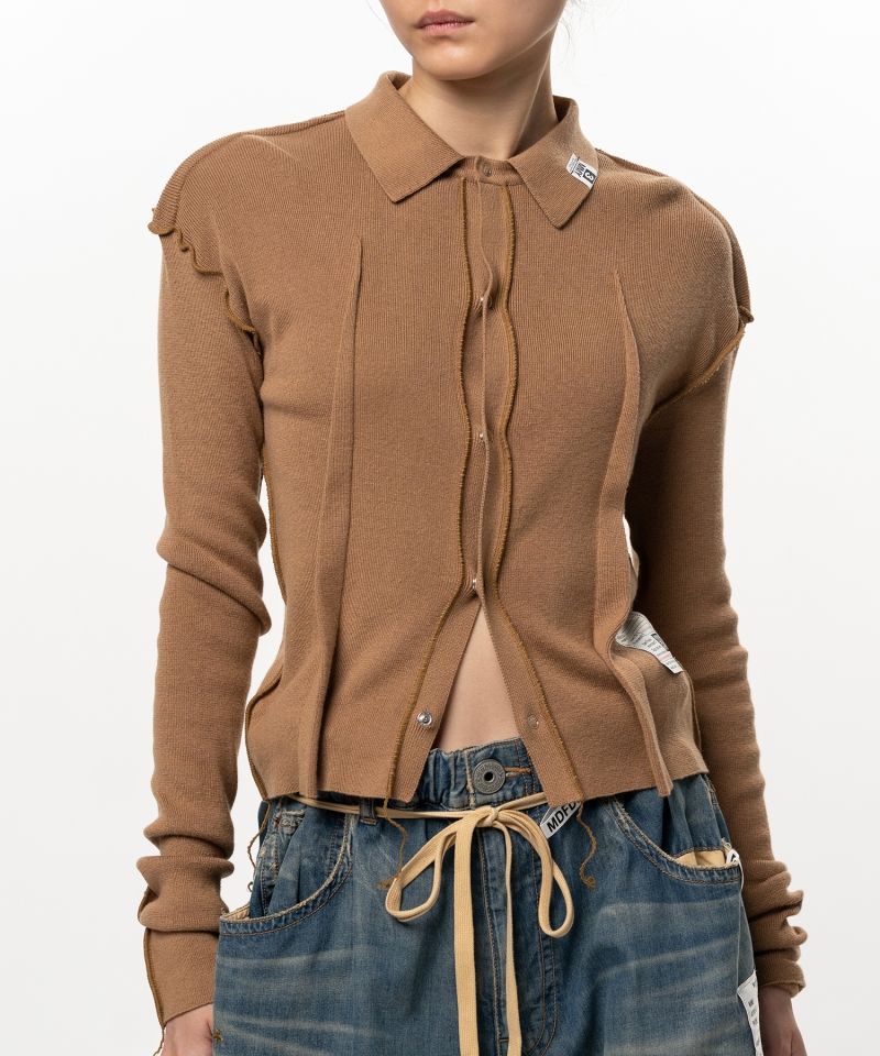 Inside-Out Knit Cardigan