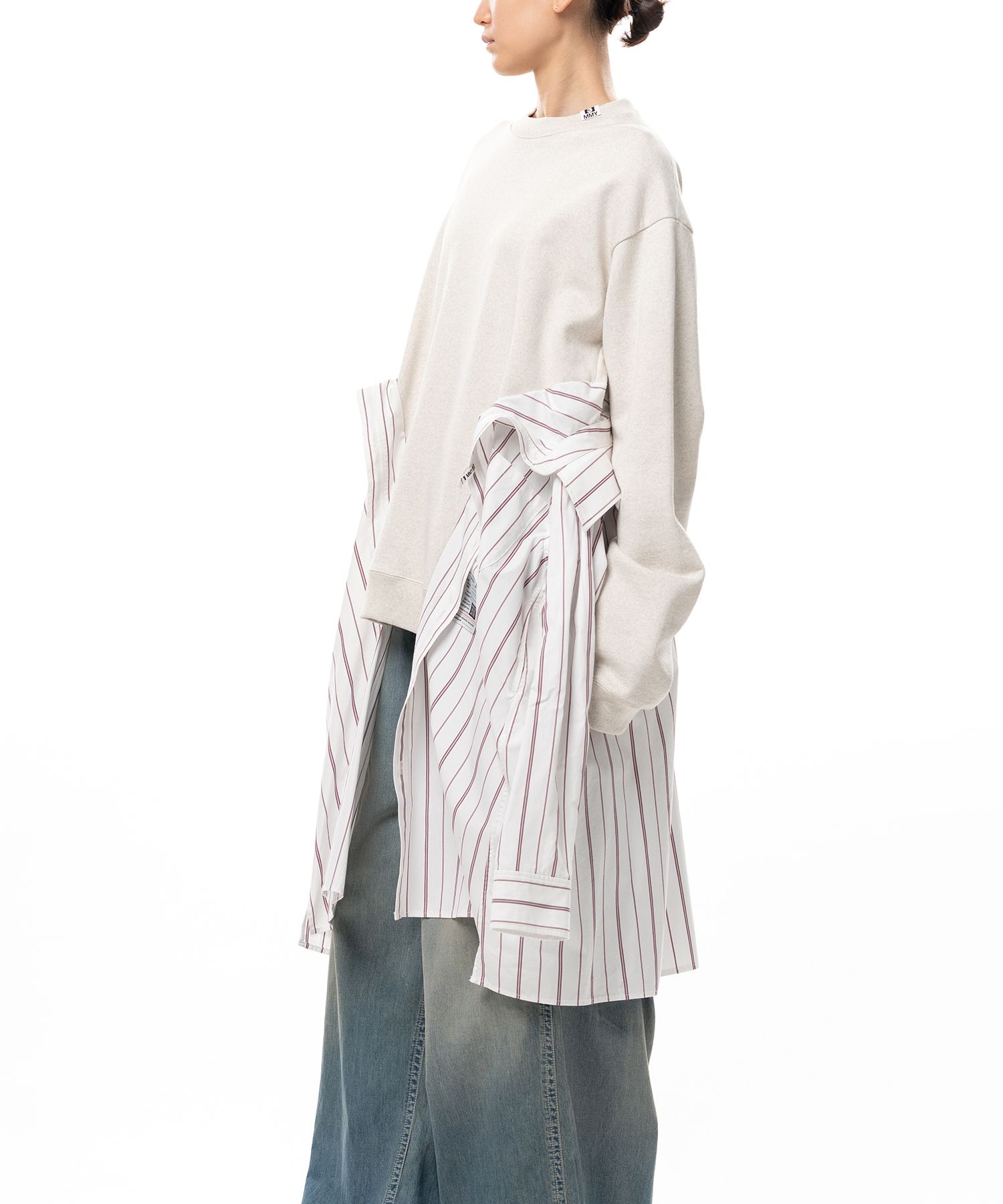 Shirt Combined Sweatshirt Dress