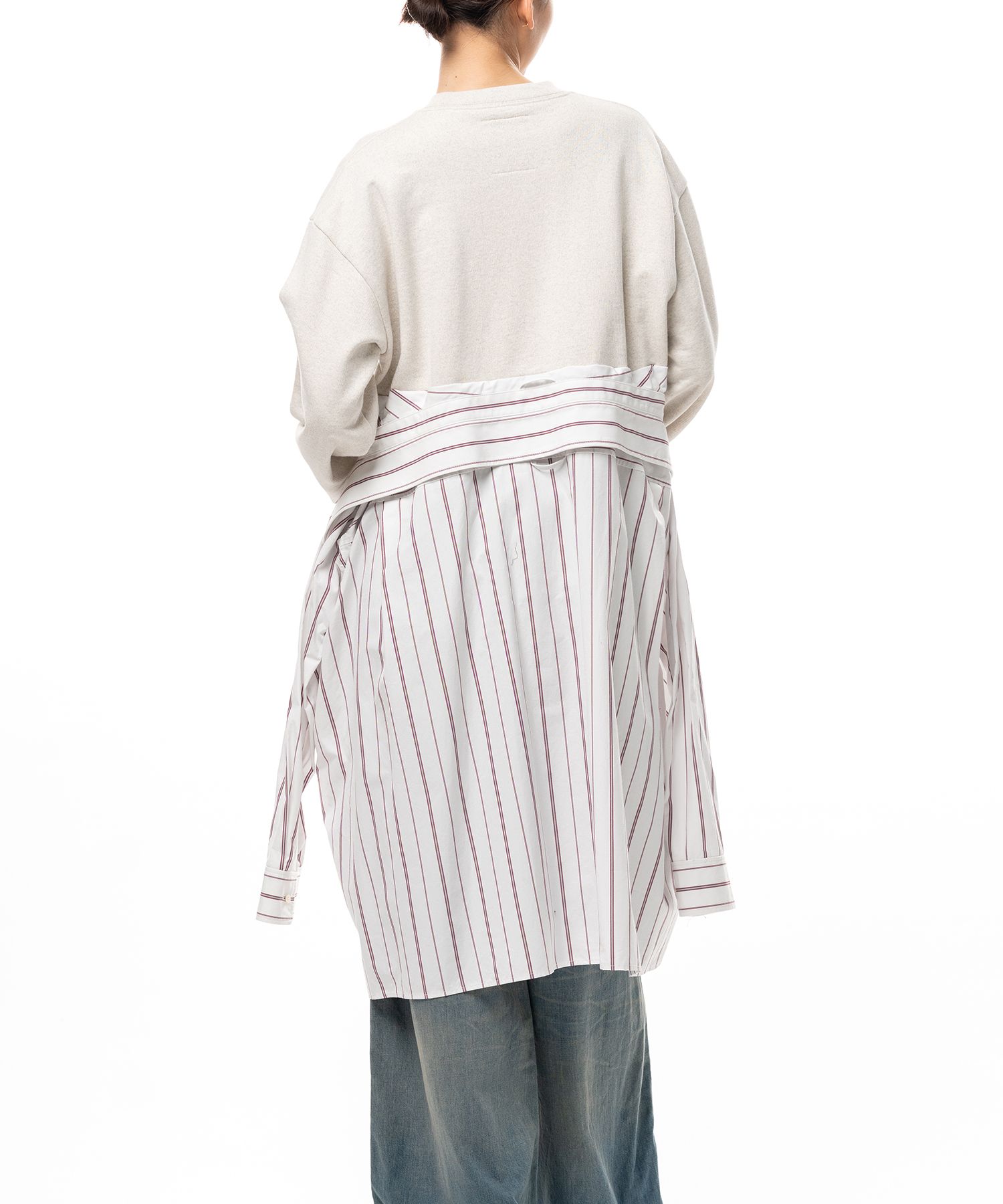 Shirt Combined Sweatshirt Dress