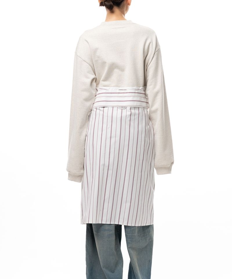 Shirt Combined Sweatshirt Dress