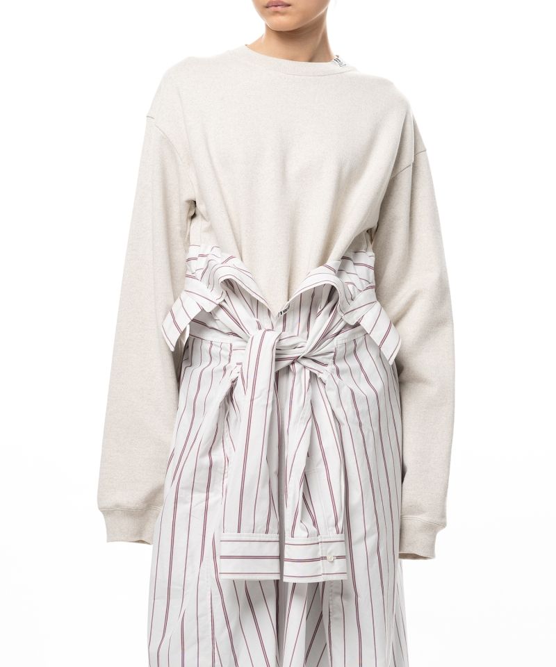 Shirt Combined Sweatshirt Dress