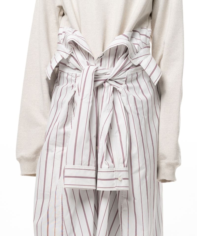 Shirt Combined Sweatshirt Dress