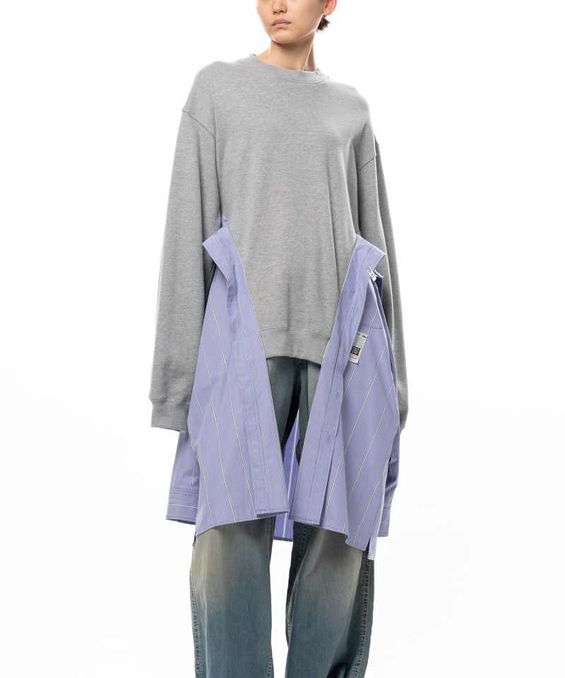 Shirt Combined Sweatshirt Dress