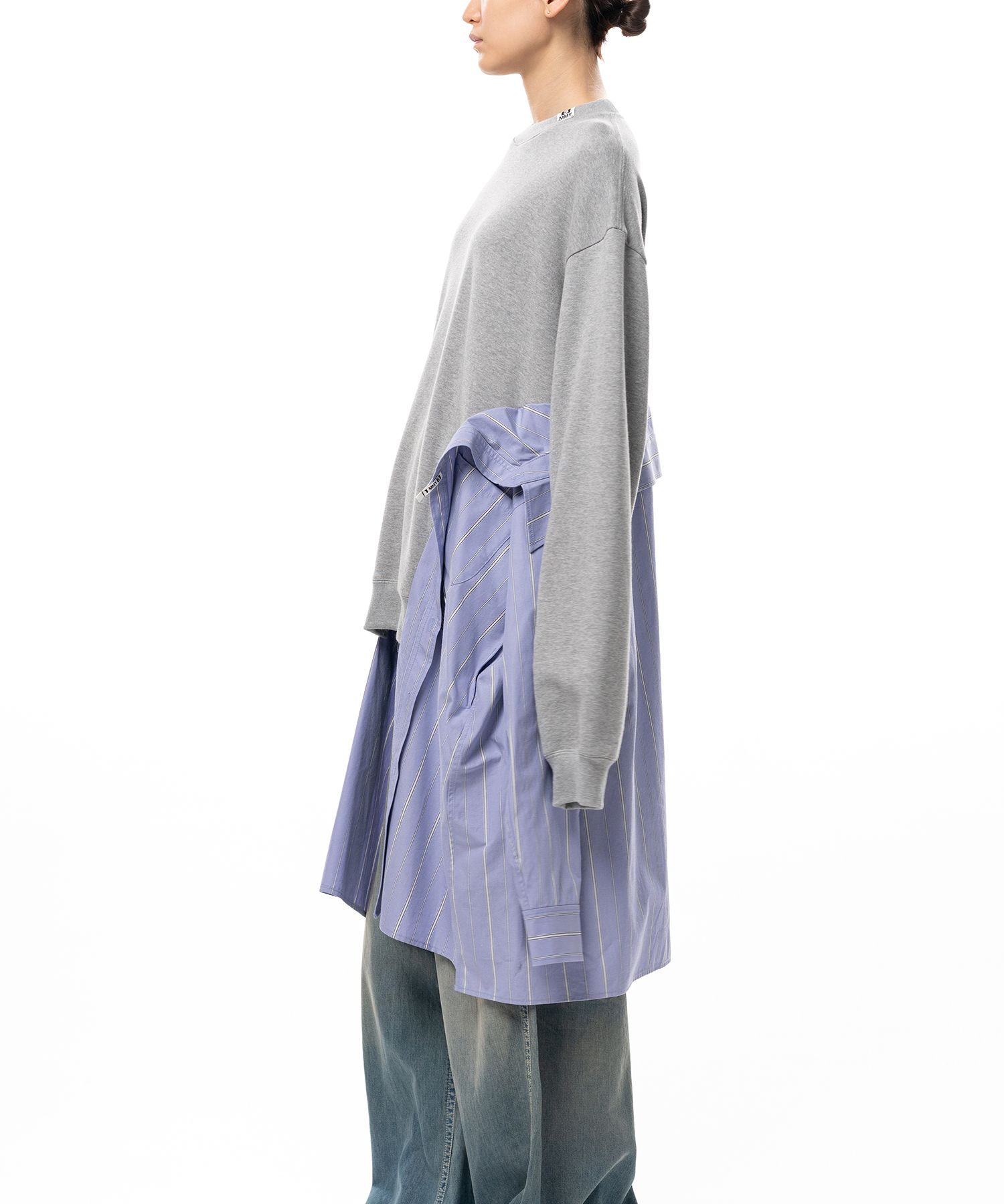 Shirt Combined Sweatshirt Dress