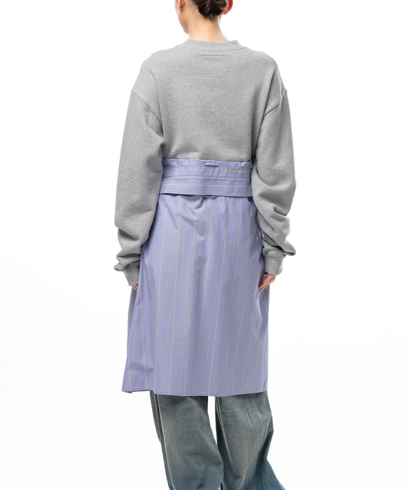 Shirt Combined Sweatshirt Dress