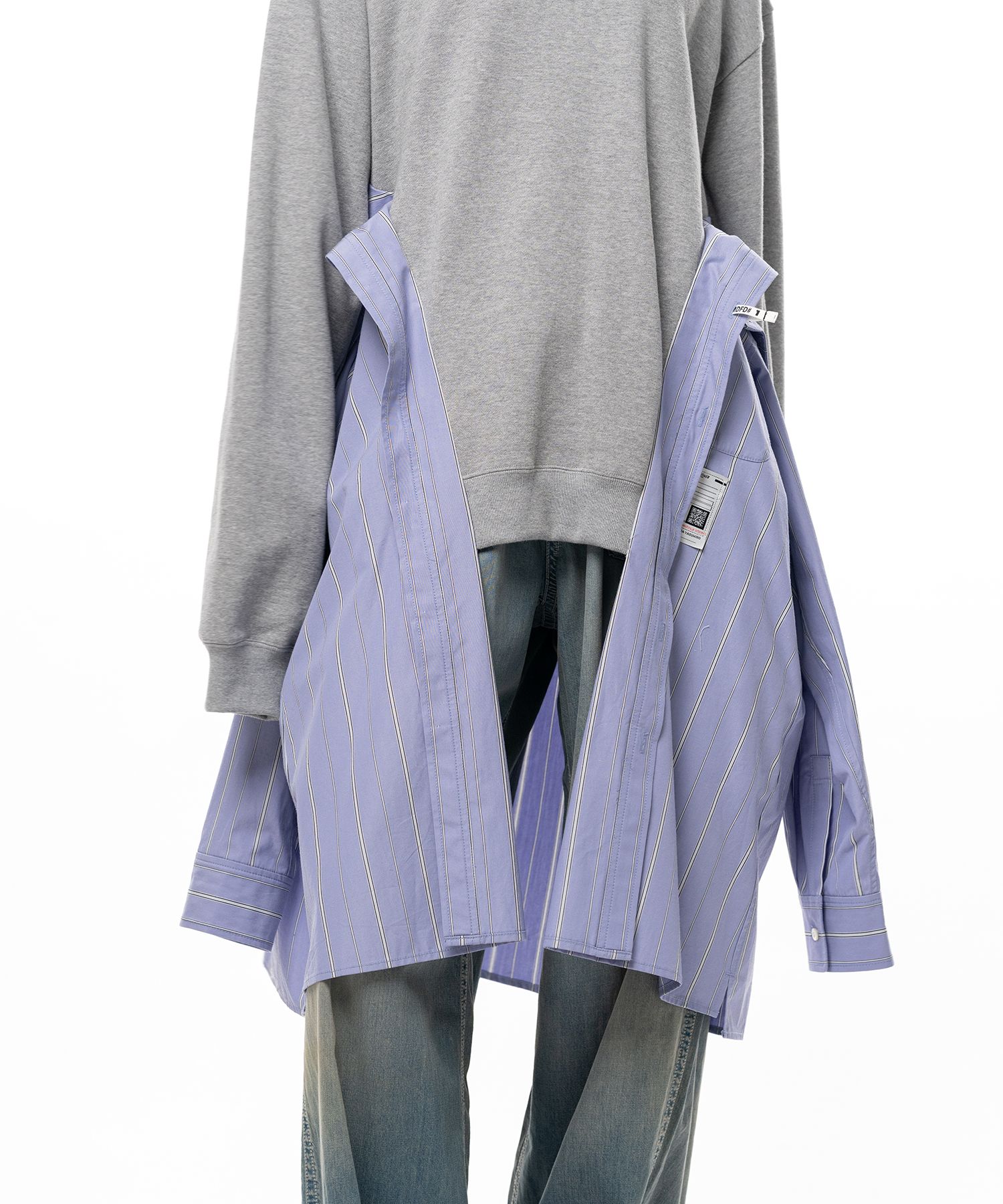 Shirt Combined Sweatshirt Dress