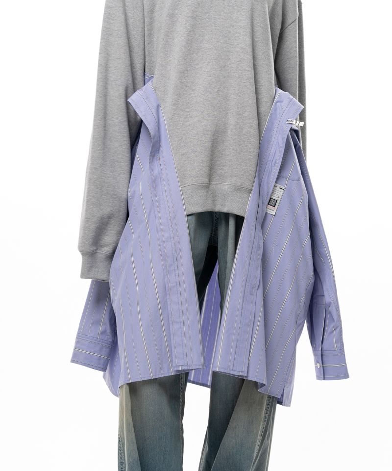 Shirt Combined Sweatshirt Dress