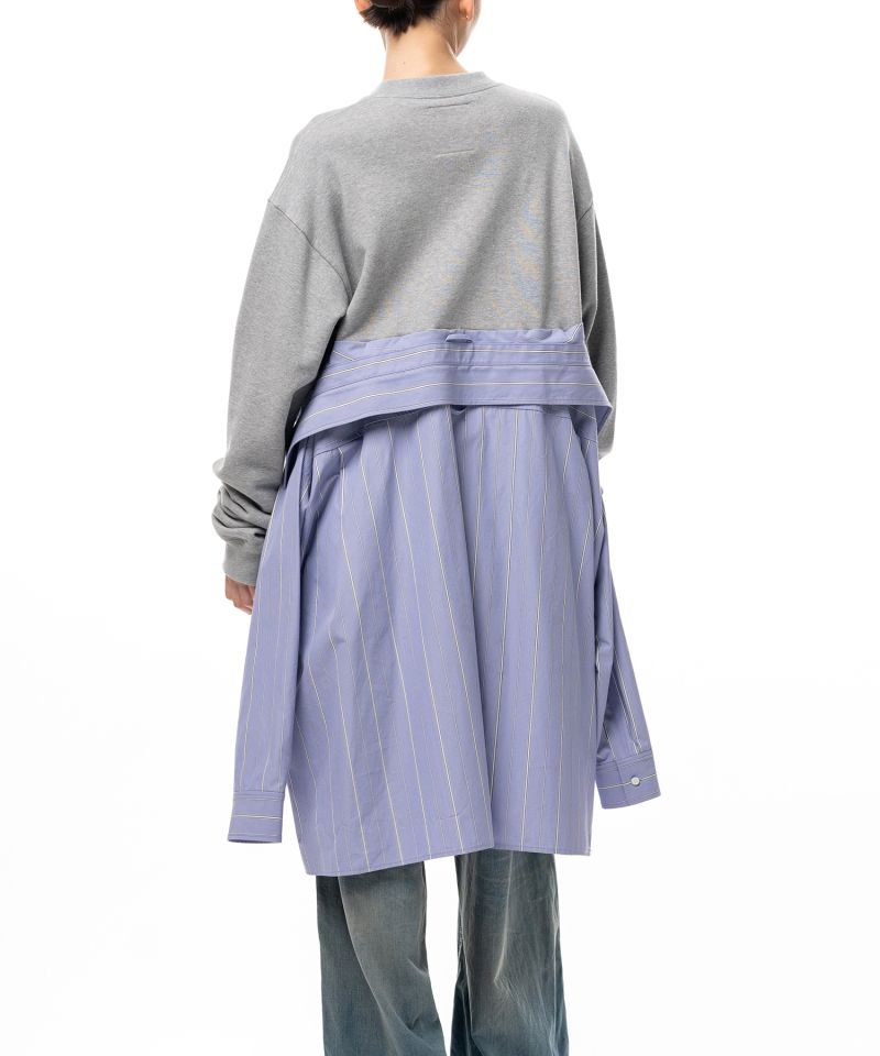 Shirt Combined Sweatshirt Dress