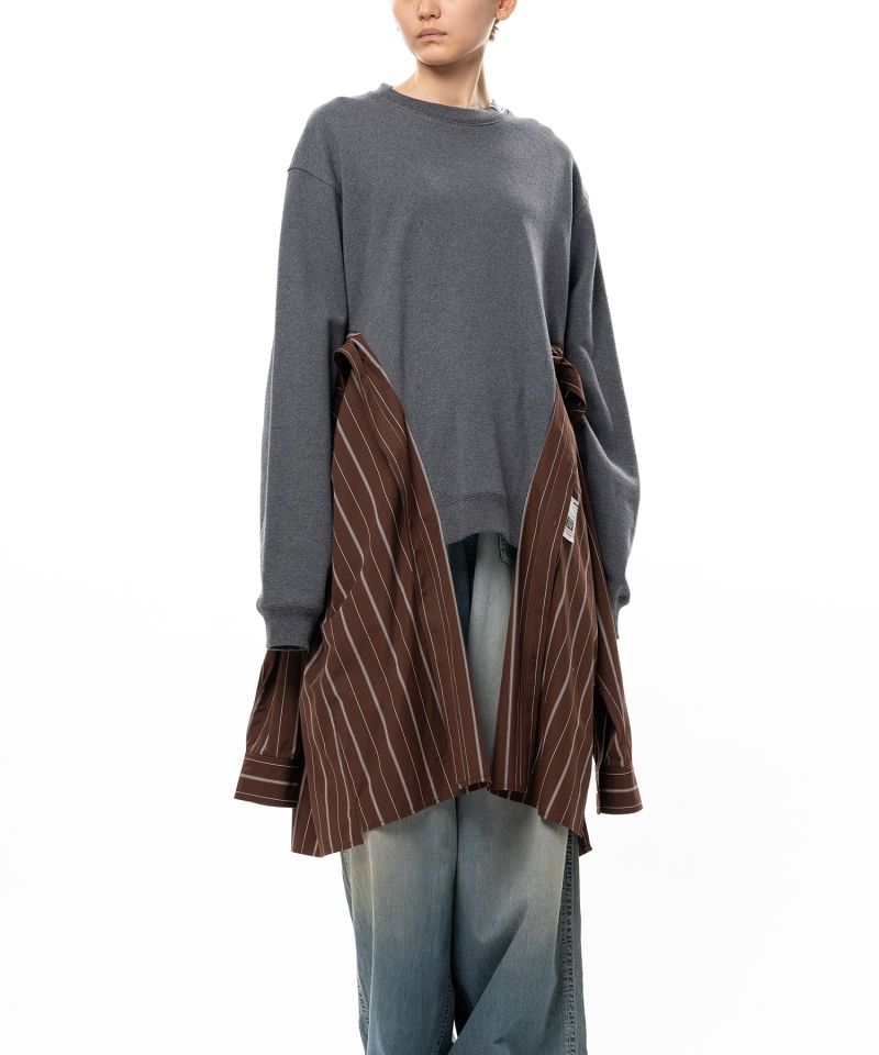 Shirt Combined Sweatshirt Dress