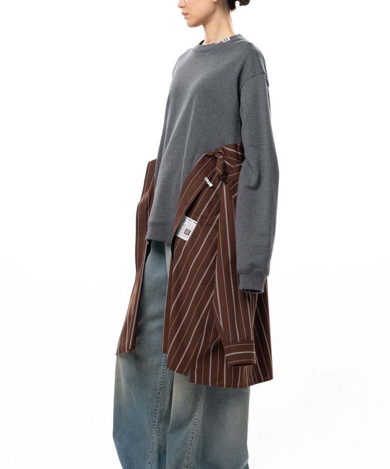Shirt Combined Sweatshirt Dress