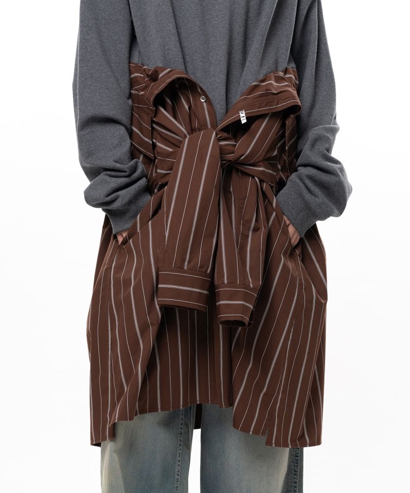 Shirt Combined Sweatshirt Dress
