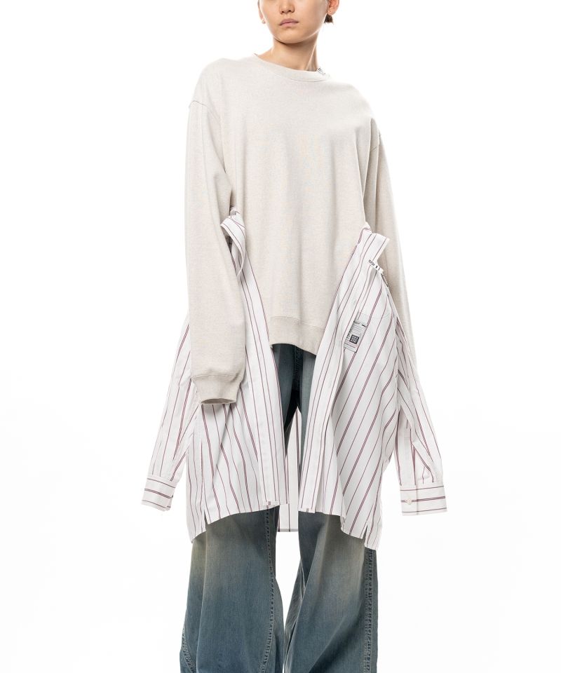 Shirt Combined Sweatshirt Dress
