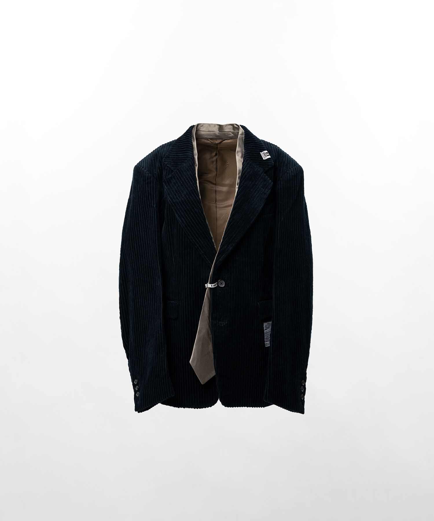 Attached Tie Corduroy Jacket