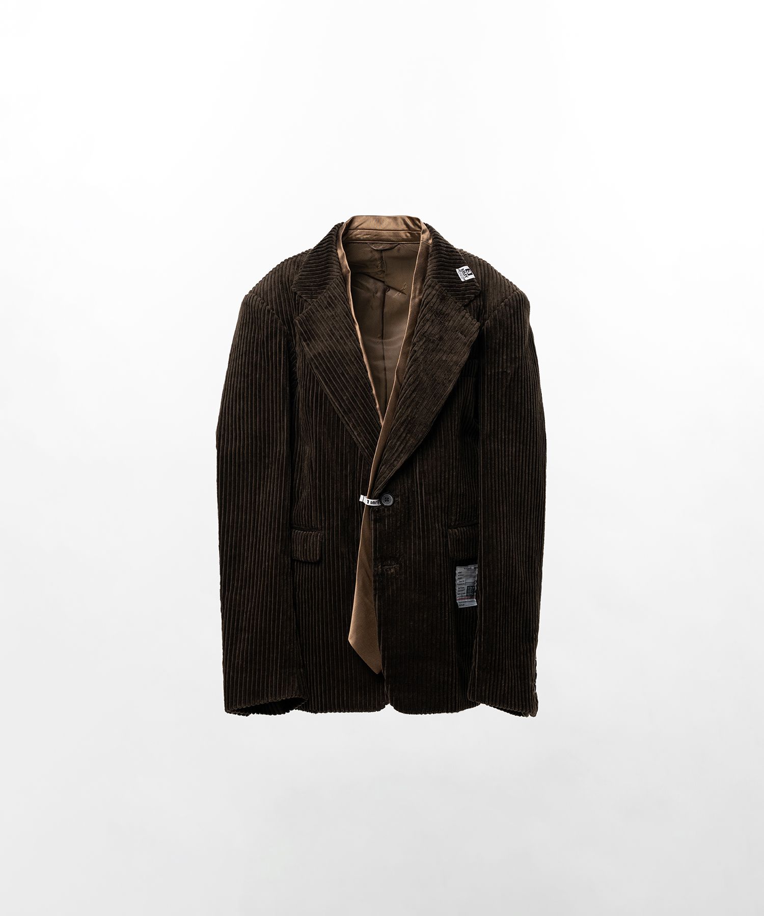 Attached Tie Corduroy Jacket