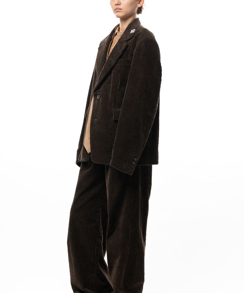 Attached Tie Corduroy Jacket