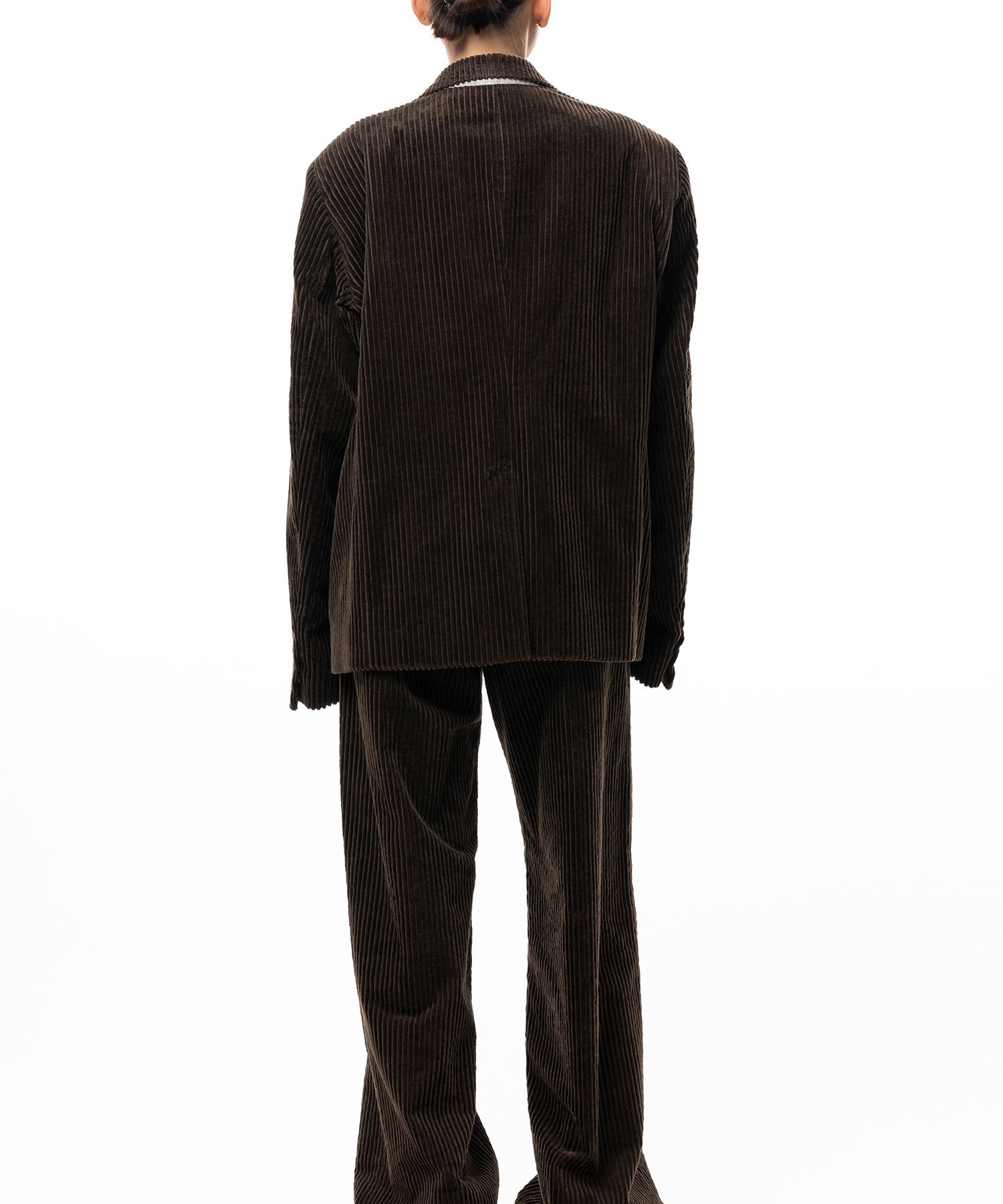 Attached Tie Corduroy Jacket