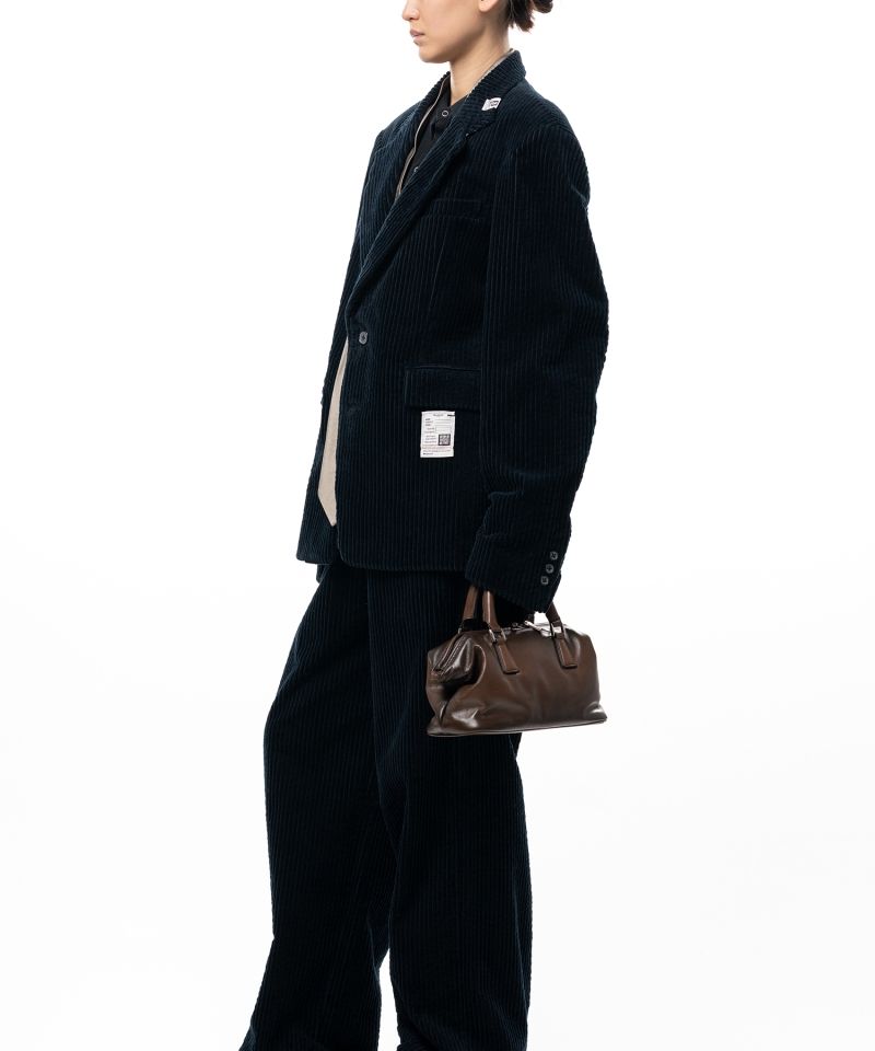 Attached Tie Corduroy Jacket