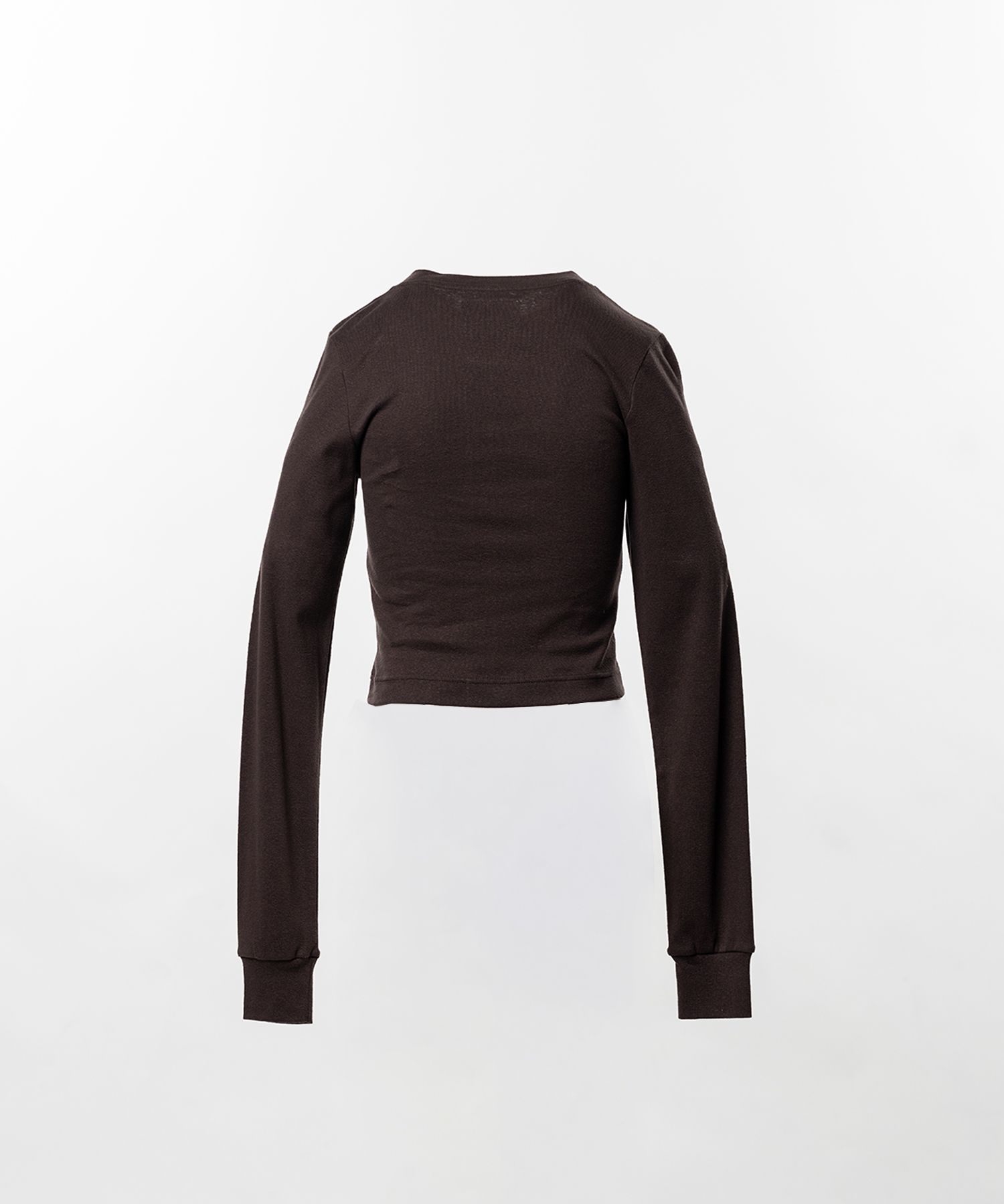 V-Neck Cropped Long Sleeve T-Shirt