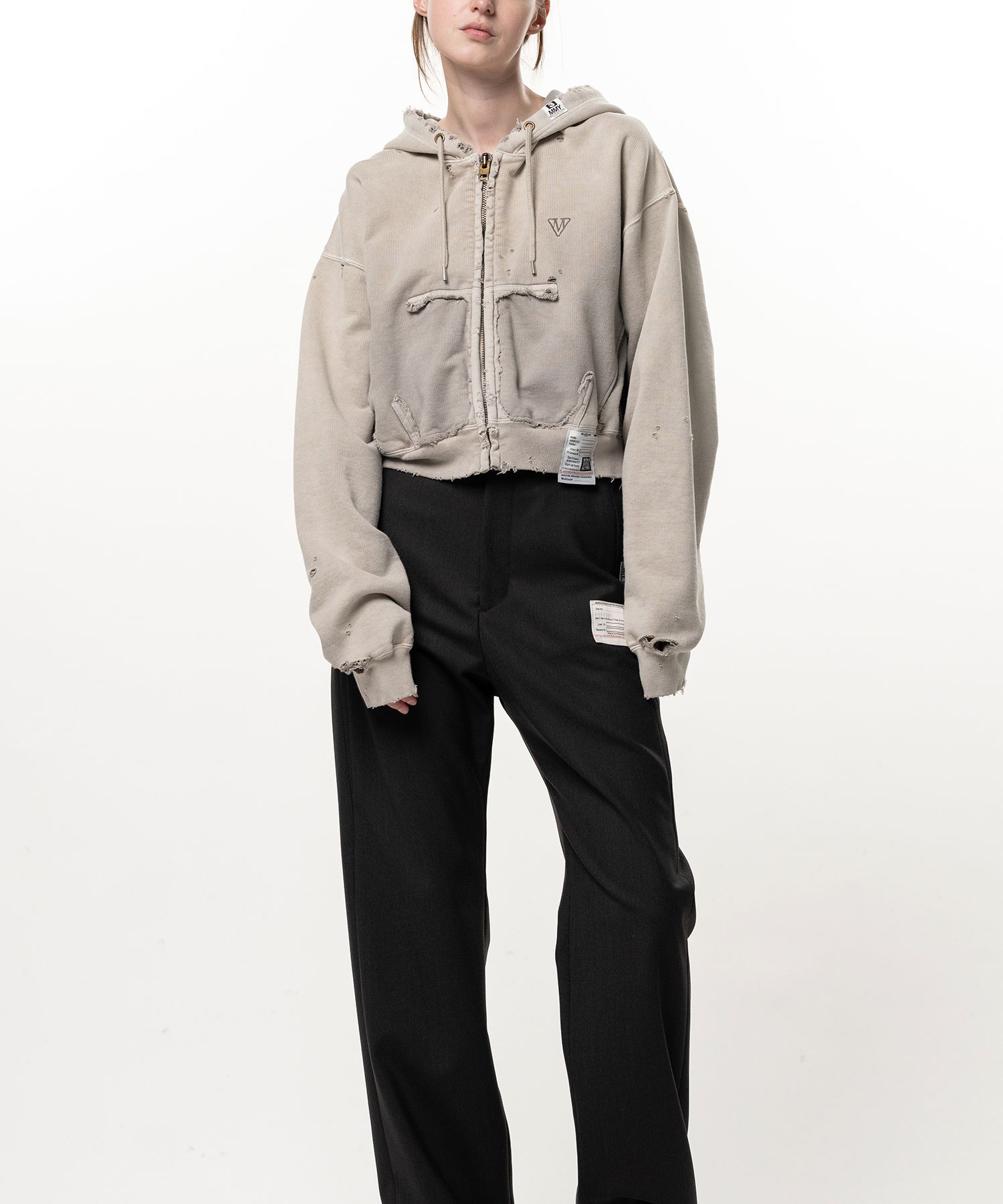 Sun Faded Like Cropped Zip-up Hoodie