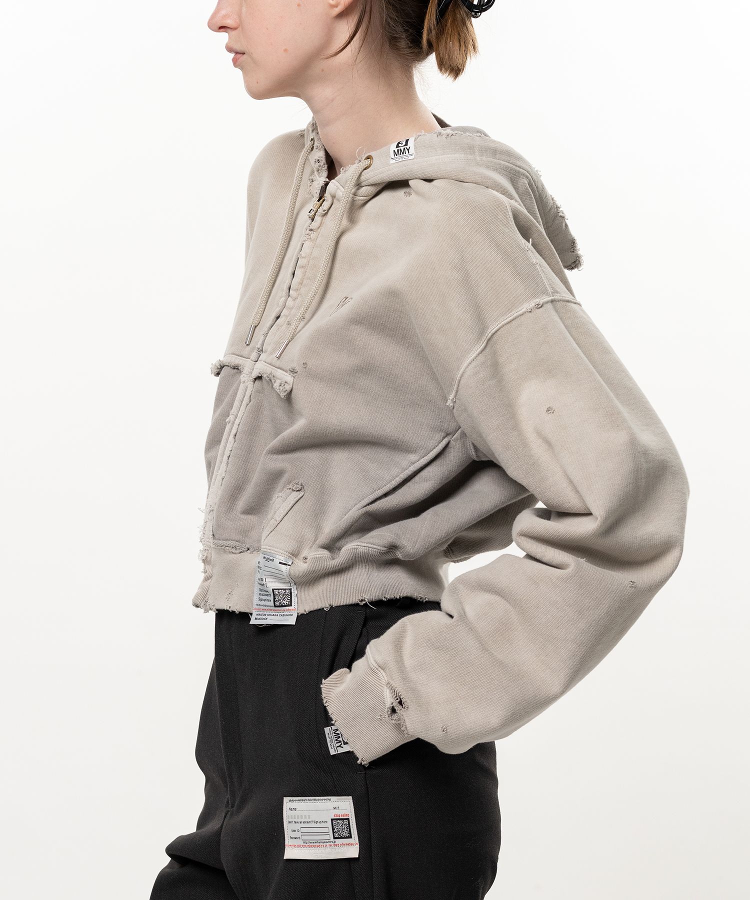 Sun Faded Like Cropped Zip-up Hoodie