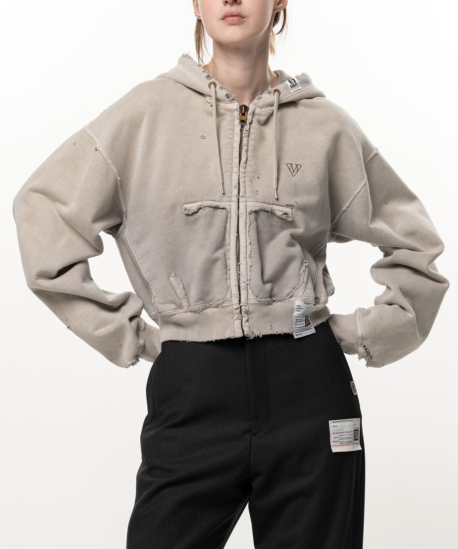 Sun Faded Like Cropped Zip-up Hoodie