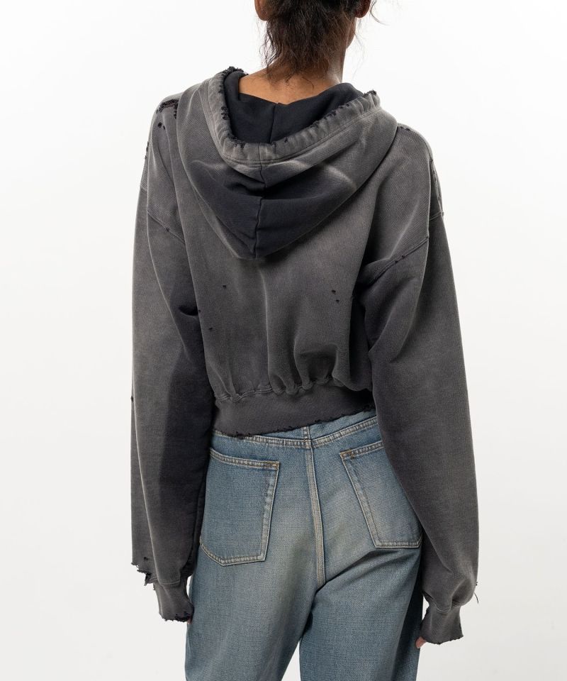 Sun Faded Like Cropped Zip-up Hoodie
