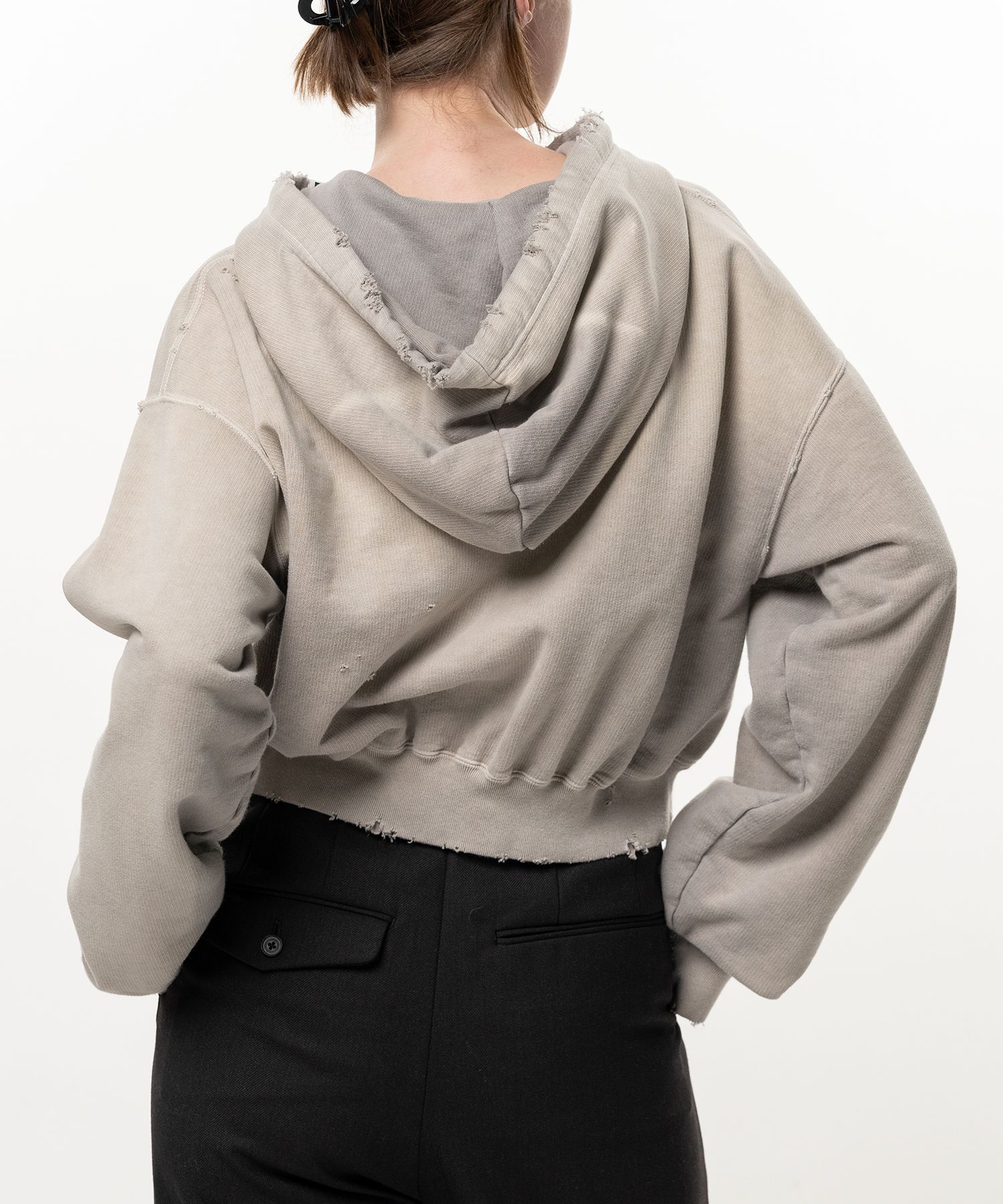 Sun Faded Like Cropped Zip-up Hoodie