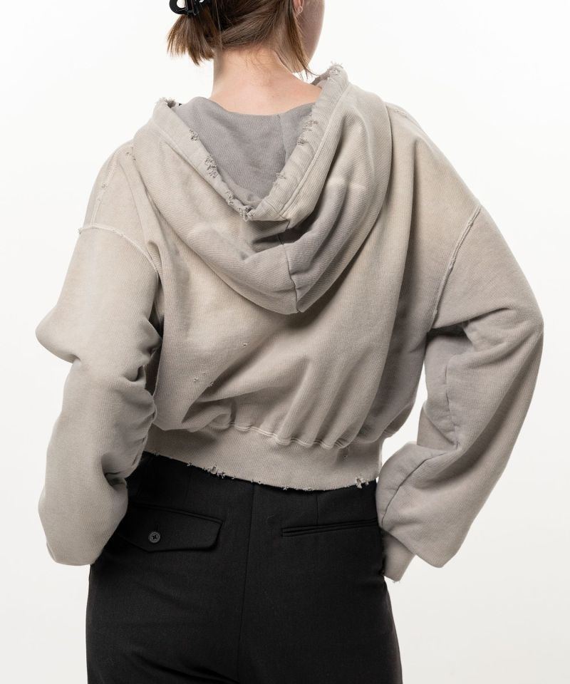 Sun Faded Like Cropped Zip-up Hoodie