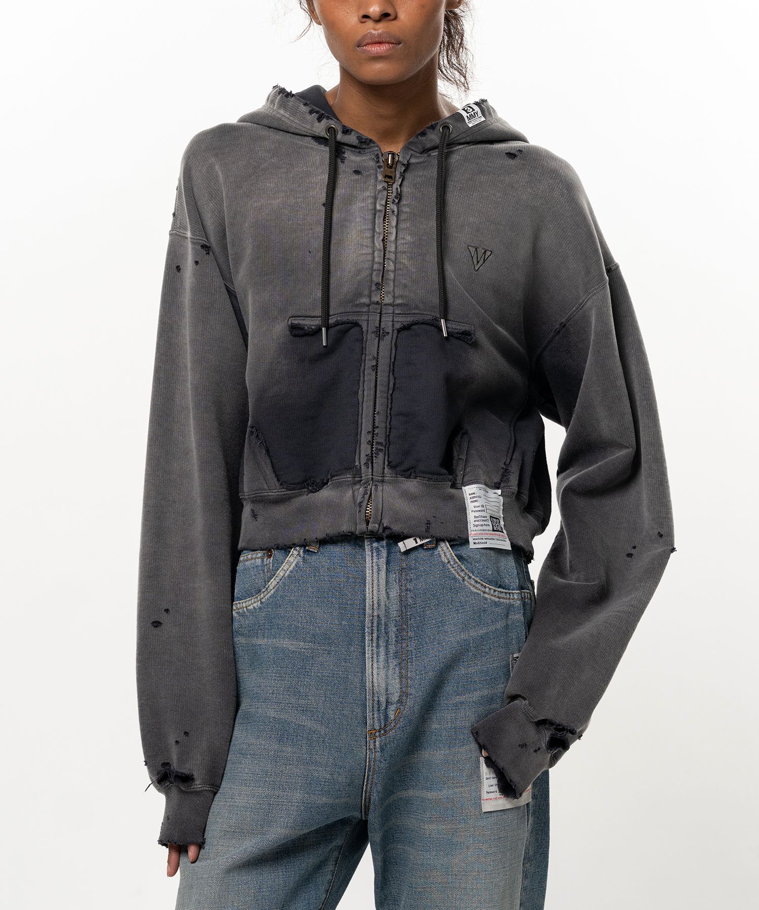 Sun Faded Like Cropped Zip-up Hoodie