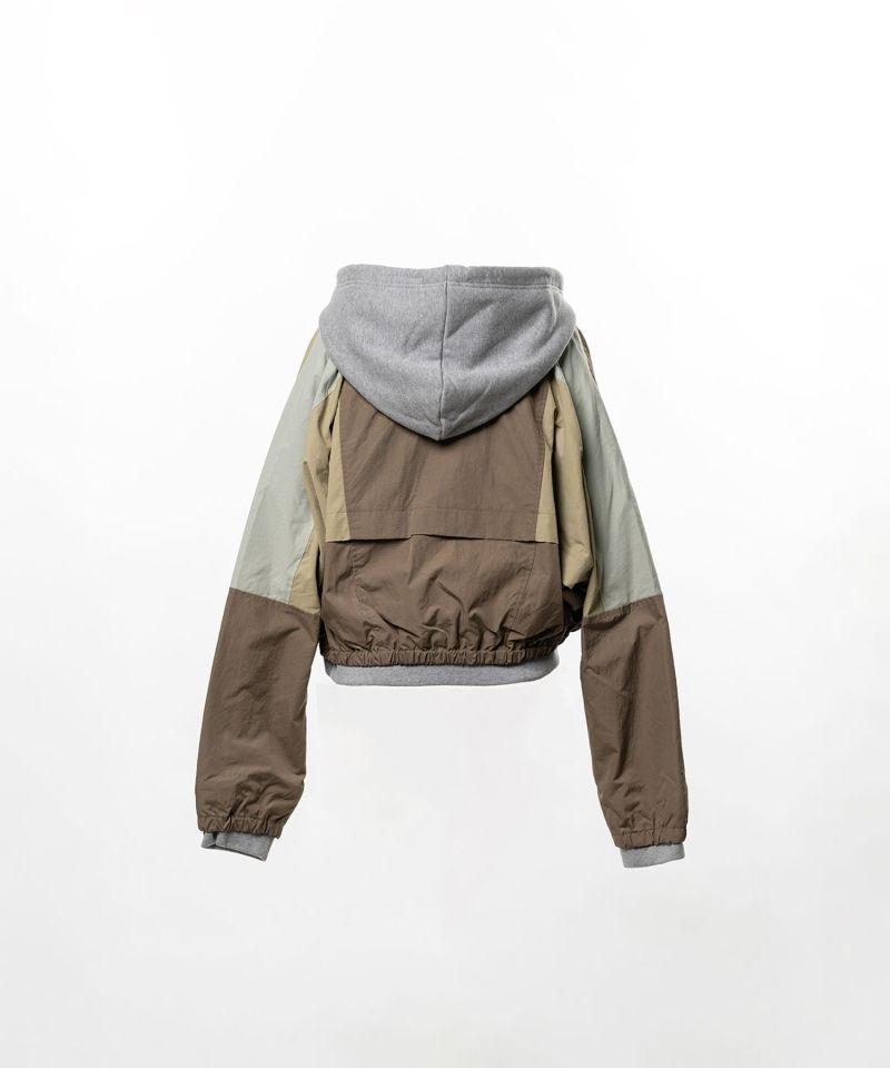 Layered Nylon Zip up Jacket